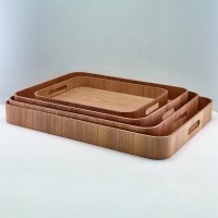 Light Wood Veneer Butlers Tray